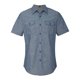 thumbnail image 1 of Camisa de cambray de manga corta Burnside.B9255 - X-Large - Denim claro Burnside 9255, 1 of 1