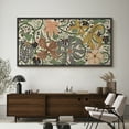 thumbnail image 4 of Large Framed Canvas Print Colorful Botanical Floral Illustration with Vintage StyleWall Art Decorative Ready to Hang Painting for Living room Bedroom 60x30 inches Black Frame, 4 of 9