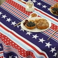 thumbnail image 5 of 4th of July Tablecloth Memorial Day Patriotic Table Cloths Waterproof American Flag Table Cloth with Umbrella Hole 60 x 60 inch for Outdoor Round Table, 5 of 6