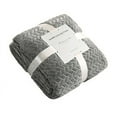 thumbnail image 5 of Djunllk Throw Blanket - Gray Microfiber Ultimate Cozy Soft Blanket, Breathable Fluffy Blanket All Season Use, 39.3" x 59.0", 5 of 6