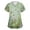 Light Green, variant on Women's Fashionable V-Neck Short Sleeve Work Top with Double Side Slits and Pockets, Retro Floral Print Blouse for Nursing, Uniform, and Casual Workwear,Beige,M