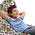 thumbnail image 1 of Mexican Lounger Chair Bag, Viva Mexico Native Elements Poncho Tequila Salsa and Hot Peppers Image, High Capacity Storage with Handle Container, Lounger Size, Multicolor, by Ambesonne, 1 of 5