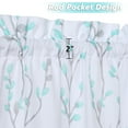 thumbnail image 2 of FairOnly Floral Kitchen Valance Curtain 54"x15" Farmhouse Light Filtering Window Drapes for Bathroom, Teal, 2 of 5