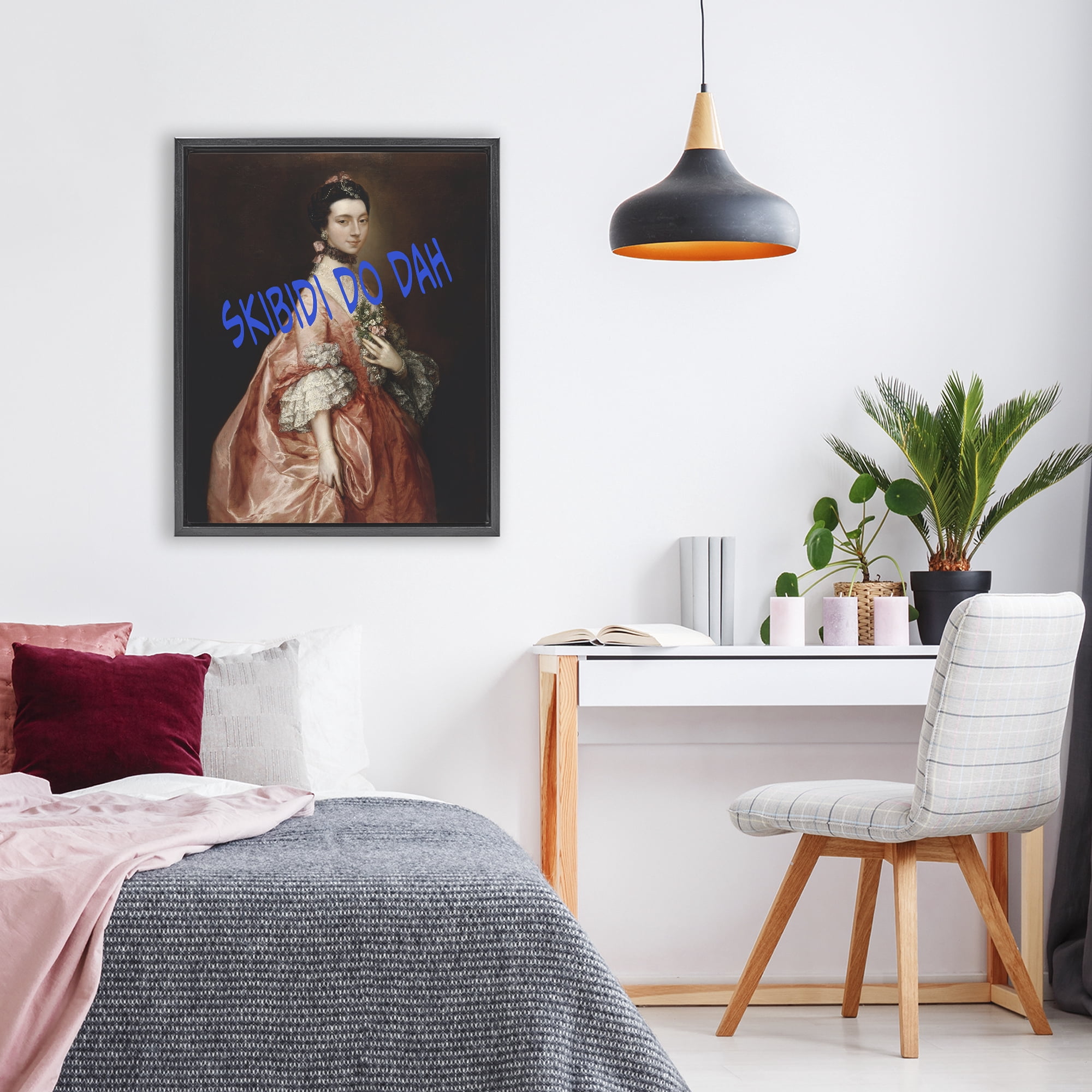 Stupell Industries Iconic Skibidi Do Dah Black Framed Floater Canvas Wall Art, design by Grotto Studios