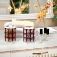 thumbnail image 4 of Yayeee 2 Pack Qtip Holder Bathroom Cotton Swab Canister with Lid Clear Dispenser Set, Purple Jam, 4 of 6