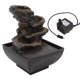 thumbnail image 3 of Fuente de agua de escritorio de resina con sonidos relajantes para el hogar, la oficina o el hotel, fuente de cascada LED duradera de 4 niveles con enchufe estadounidense de 110 V para, 3 of 8
