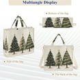 thumbnail image 6 of FORMRS Womens Corduroy Tote Bag Crossbody Shoulder Handbag with Pocket, Cartoon Christmas Trees, 6 of 7