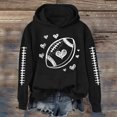 thumbnail image 2 of Bovemsi Sweatshirt for Women Heart Football Graphic Hoodies Fall Long Sleeve Pullover Tops Mom Camo Hoodie, 2 of 3