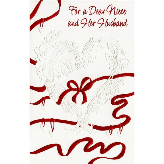 Freedom Greetings Red Ribbon, Embossed Heart: Niece Valentine's Day Card