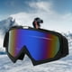 thumbnail image 4 of Gafas de esquí Protección Antiniebla UV | Lente Esférica Panorámica | Gafas negras para adultos | Resistente a arañazos, compatible con casco, correa ajustable | Todo tiempo, 19x10,5 cm, 4 of 6