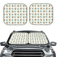thumbnail image 2 of Balery 2 Piece Sea Turtle Car Windshield Sun Shade|Foldable Front Windshield Shade for Car Front Window for Most Sedans SUV Truck-, 2 of 7