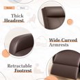 thumbnail image 5 of Vineego Massage Sofa Chair,Adjustable Recliner Home Theater Seating with PU Leather Padded Backrest and Thick Seat Cushion ,Brown, 5 of 8