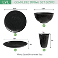 thumbnail image 3 of Unbreakable Dinnerware Sets, Rock Texture Bowls Sets for 18PCS, Microwave & Dishwasher Safe, Eco-Friendly, Perfect for Dinners, Buffets, and Events- Black, 3 of 7