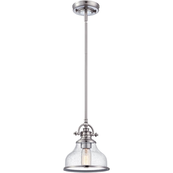 Grant 1-Light Brushed Nickel Mini Pendant Light