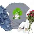 thumbnail image 5 of TSADFHJI Chandails en Molleton pour Femmes Mode Imprimé Décontracté Ample Col Rond Manches Courtes T-Shirt Top S Gris, 5 of 5