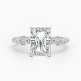 thumbnail image 6 of SOLITAIRE JEWELS 3ct Radiant Diamond With Round & Marquise Pave Accent Engagement Ring 14K White Gold, 6 of 6