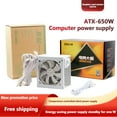 thumbnail image 2 of White Desktop Computer Power Supply 600W/650W/750W, quiet and stable 500W EU Plug, 2 of 5