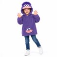 thumbnail image 5 of Unisex Big Mouth Monster Hoodie Funny Plush Oversized Halloween Pajamas Fuzzy Holiday Pullover Tops Purple Pink, 5 of 7