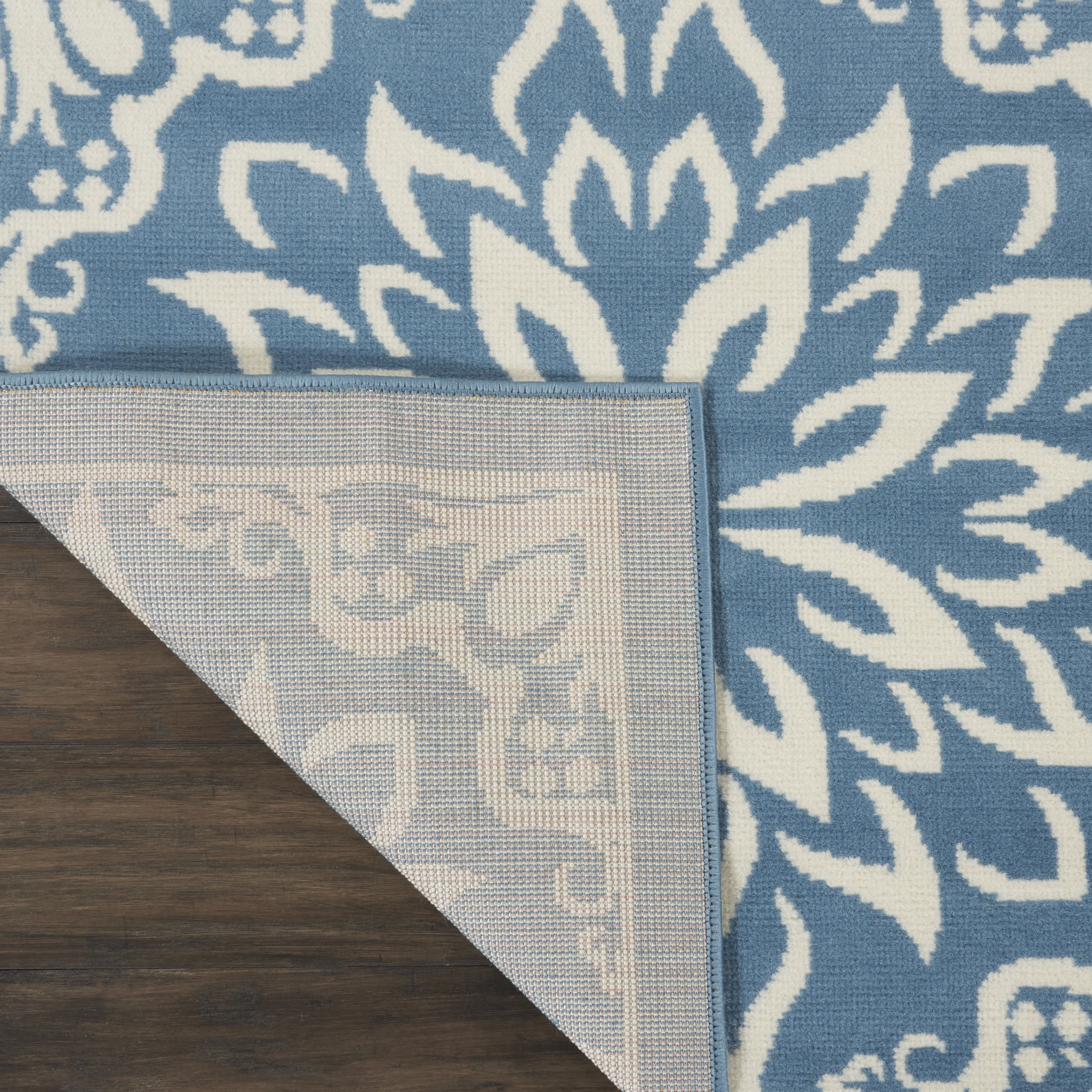 Walmart Bliss Modern Floral Ivory/Blue 7'10" x 9'10" Area Rug, (8' x 10')