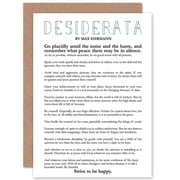 Desiderata Poem By Max Ehrmann Blank Greeting Cards With Envelopes Pack of 6