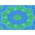thumbnail image 1 of Ahgly Company Machine Washable Indoor Rectangle Transitional Blue Area Rugs, 7' x 9', 1 of 7