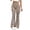 Brown, variant on Women's Boho Paisley Print High Waist Flare Pants, Retro Striped Stretchy Bell Bottom Trousers, Gifts Pack for Mom, S-2XL