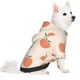 thumbnail image 2 of Fotbe Orange Peach Sudadera con Estampado para Perros Pequeños – Suéter con Capucha para Mascotas, Tela Suave de Forro Polar con Bolsillo-Medium, 2 of 7