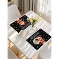 thumbnail image 5 of Merry Christmas Placemats Set of 12, Winter Cartoon Xmas Deer Snowflake Placemats for Dining Table, Place Mats for Kitchen Tabletop, Waterproof Wipeable Dining Table Mats Set, 5 of 9