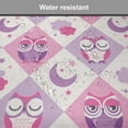 thumbnail image 7 of Owls Chair Seating Cushion Set of 6, Sleeping Owls in Diamond Pattern Half-Moon Stars Clouds Night Time Goodnight Art, Seat Pads for Office with Anti-slip Backing, 16"x16", Pink Lavender, by Ambesonne, 7 of 7