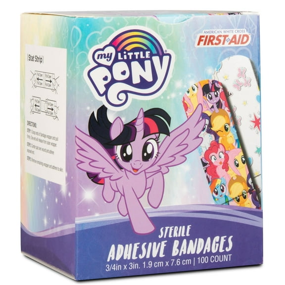 My Little Pony Bandages- Packs of 100 American White Cross Adhesive Bandages