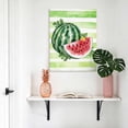 thumbnail image 4 of Canvas Wall Art Summer Watermelon Canvas Art Print Green Stripes Pictures Wall Decor for Living Room Bedroom Artwork Decorations Stretched Framed Ready to Hang 8"x10", 4 of 9