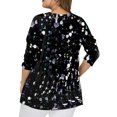 thumbnail image 4 of DYMADE Women Plus Size Christmas Print Loose Irregular Hem Long Sleeve Top, 4 of 6