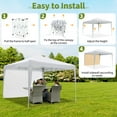 thumbnail image 5 of 10x10Ft Pop Up Canopy Tent with 6 Sidewalls, Waterproof Pop Up Wedding Party Tent with Carry Bag, Heavy Duty Commercial Outdoor Canopy Portable Gazebo Tents for Parties Car Port Vender Events, 5 of 8
