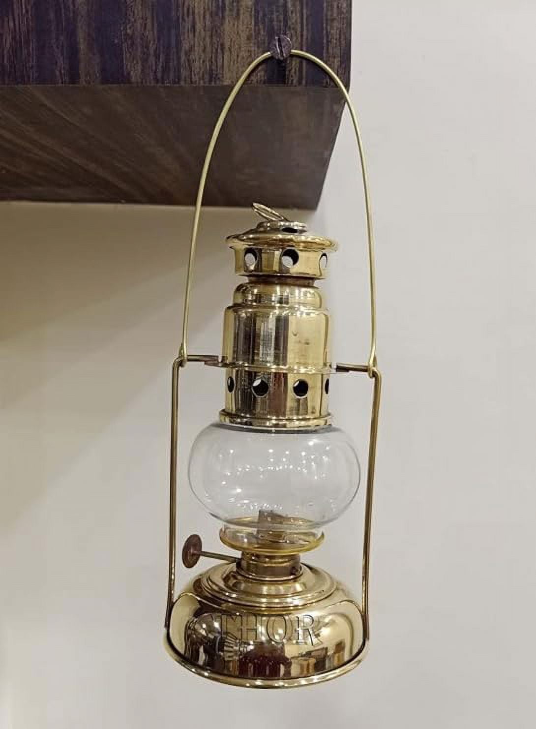 Brass Mini Small Oil Lamp Lanterns for Home Decor 7" (Brass) Rustic Vintage Home Decor Gifts