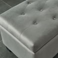thumbnail image 3 of Modern Velvet Rectangular Storage Ottoman, 3 of 7