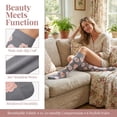 thumbnail image 4 of Xfvqtps 6 Pairs Socks for Womens Flower Pattern Long Knee High Home Tube Socks Warmth Winter Pressure Socks, 4 of 5
