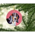 thumbnail image 2 of Basset Hound Valentine's Love and Hearts Ceramic Ornament, 2 of 3