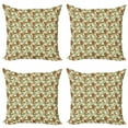 thumbnail image 1 of Ambesonne Leaf Throw Pillow Cover 4 Pack, Romantic Aloha Vintage, 20", Multicolor, 1 of 2