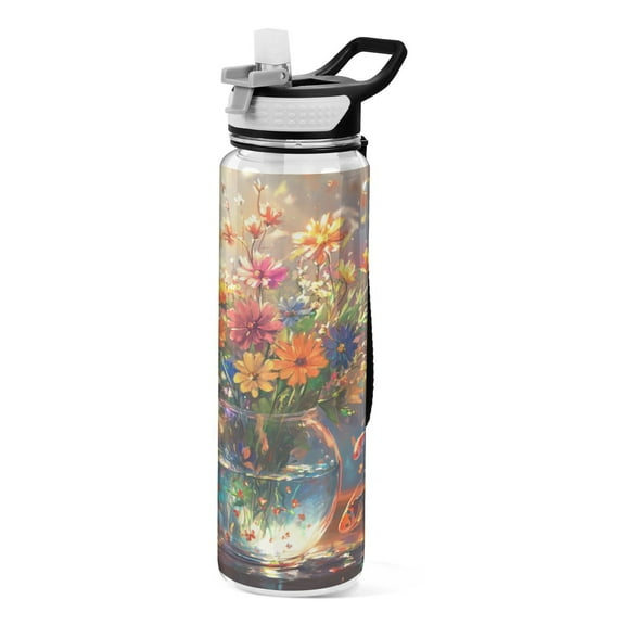 BZSMCE Sport Bottle Colorful Reflections Outdoor sports Water Bottle Size: 10.4x3in