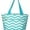 Aqua Blue, variant on Large Multi - Pocket Fashion Zipper Top Beach Bag Tote - Custom Embroidery Available Navy Paisley