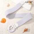 thumbnail image 6 of SUOSDEY Women Woven Wide Belt for Dress Fashion Rattan Braided Waist Belt Straw Raffia Boho Belt for Jeans, 6 of 6