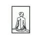 thumbnail image 1 of Matsuzay Decoración nórdica Línea femenina moderna Adorno de pared Dibujo Silueta Adorno para el hogar Sala de estar Decoración para el hogar Decoración del hogar Negro Atrás Matsuzay HA080027-03, 1 of 6