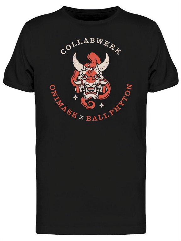 Oni Mask Ball T-Shirt Men -Image by Shutterstock, Male Large