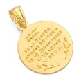 thumbnail image 2 of Wellingsale 14K Yellow Gold Polished Diamond Cut Ornate Religious Cherub Angel Charm Pendant, 2 of 5