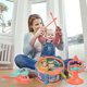 thumbnail image 4 of Juego de juguetes musicales, tambor, martillos de arena, instrumento de percusión de aprendizaje temprano para bebés, plástico ABS seguro, regalo para recién nacidos para niños y niñas., 4 of 6