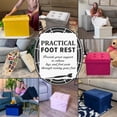 thumbnail image 3 of Taburete plegable Storage Ottoman LINMAGCO, terciopelo, color morado, 3 of 7