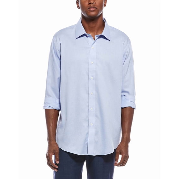 Brooks Brothers mens Pattern Button Shirt, 15H 32/33, Blue