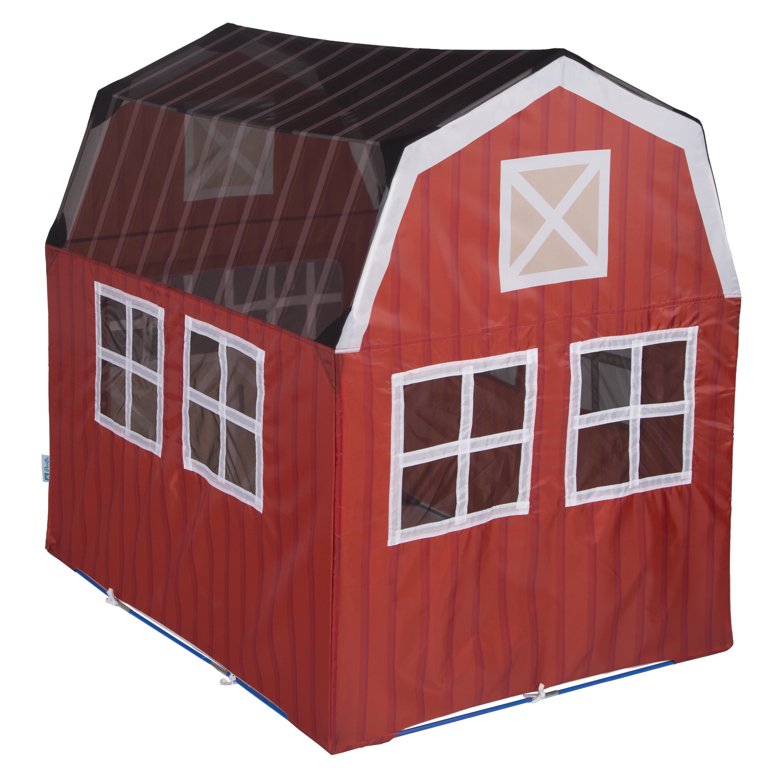 Pacific Play Tents Large Indoor Barnyard Playhouse, Kid's Toy, Red