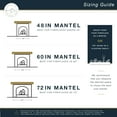 thumbnail image 3 of Master and Co. 48 Inch Floating Wood Fireplace Mantel, Natural, 3 of 7