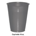 thumbnail image 2 of Glamour Gray 16 oz Plastic Cups for 20 Guests, 2 of 2